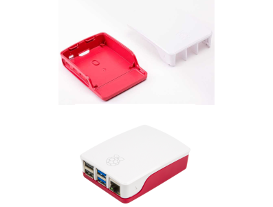 Gabinete oficial para Raspberry Pi 4B em ABS vermelho e branco - Imagem 7
