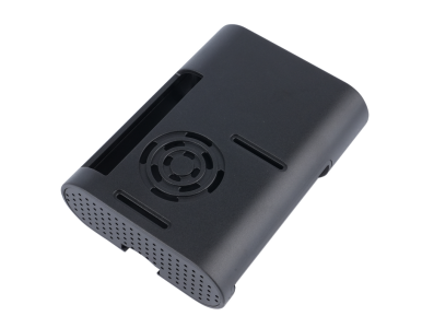 Gabinete preto em ABS largo com porta GPIO de 40 pinos e suporte para instala&ccedil;&atilde;o de ventoinhas 3007 para Raspberry Pi 4B - Imagem 7