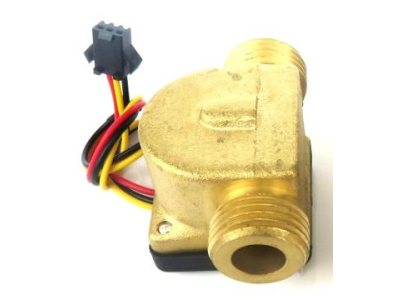 Sensor de fluxo de &aacute;gua ZJ-B13 G1/2 1-30 L/min 4,5-18 V Lat&atilde;o para Arduino - Imagem 1