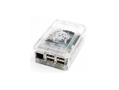 Gabinete transparente em ABS com logotipo para Raspberry Pi 4B - Imagem 1