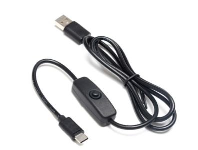 Cabo USB para Type-C 5V 3A com interruptor liga/desliga, controle de energia, compat&iacute;vel com Raspberry Pi 4B - Imagem 1