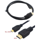 Cabo Micro HDMI para HDMI 1,5 m preto com condutor em a&ccedil;o revestido de cobre para Raspberry Pi 4B/Pi 5 - Thumb - 7
