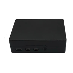 Gabinete met&aacute;lico em alum&iacute;nio preto para Raspberry Pi 4B