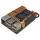 Gabinete em alum&iacute;nio dourado com duas ventoinhas para Raspberry Pi 4B - Thumb - 1