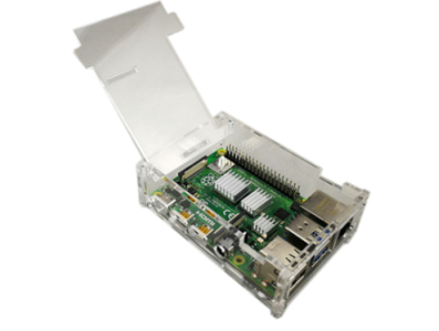 Gabinete acr&iacute;lico transparente para Raspberry Pi 4B - Imagem 1