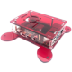 Gabinete acr&iacute;lico vermelho tipo parede para Raspberry Pi 4B, suporta ventoinhas 3007/3010 - Thumb - 1