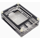 Gabinete acr&iacute;lico 9 camadas preto e transparente para Raspberry Pi 4B, suporta ventoinhas 3007/3010 - Thumb - 1