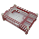 Gabinete acr&iacute;lico vermelho e transparente multicamadas (9 camadas) para Raspberry Pi 4B, suporta ventoinhas 3007/3010 - Thumb - 1