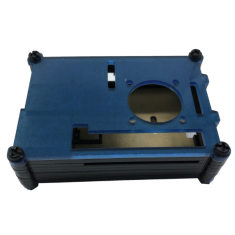 Gabinete acr&iacute;lico 9 camadas azul e preto para Raspberry Pi 4B compat&iacute;vel com ventiladores 3007/3010