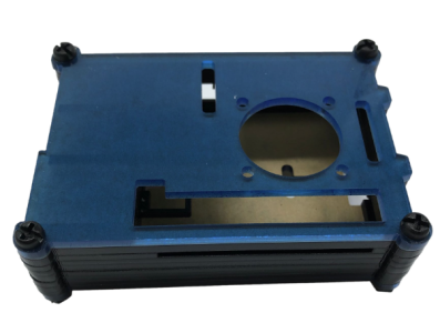Gabinete acr&iacute;lico 9 camadas azul e preto para Raspberry Pi 4B compat&iacute;vel com ventiladores 3007/3010 - Imagem 1