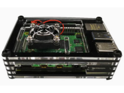 Gabinete acr&iacute;lico 9 camadas marrom escuro e branco para Raspberry Pi 4B, compat&iacute;vel com ventoinhas 3007/3010 - Imagem 1