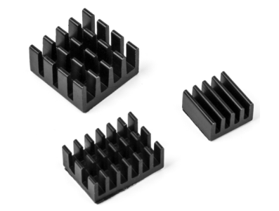 Conjunto de dissipadores 3 em 1 em alum&iacute;nio preto para Raspberry Pi 4B - Imagem 7