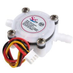 Sensor de fluxo de &aacute;gua ZJ-S401 (Sea) 0,3-6 L/min 3,5 mm branco