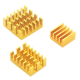 Conjunto 3 em 1 de dissipadores de calor em alum&iacute;nio dourado para Raspberry Pi 4B - Thumb - 1