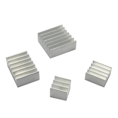 Conjunto 4 em 1 de dissipadores t&eacute;rmicos em alum&iacute;nio branco para Raspberry Pi 4B