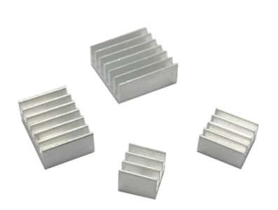 Conjunto 4 em 1 de dissipadores t&eacute;rmicos em alum&iacute;nio branco para Raspberry Pi 4B - Imagem 1