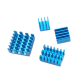 Conjunto 4 em 1 de dissipadores de calor em alum&iacute;nio azul para Raspberry Pi 4B - Thumb - 1