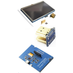 Display OLED/LCD 5 polegadas com touchscreen resistivo, interface HDMI e resolu&ccedil;&atilde;o 800&times;480 para PI3
