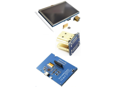 Display OLED/LCD 5 polegadas com touchscreen resistivo, interface HDMI e resolu&ccedil;&atilde;o 800&times;480 para PI3 - Imagem 1