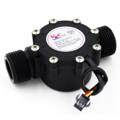 Sensor de Fluxo de &Aacute;gua Sea ZJ-G1 DN25, 2-100 L/min, 5-24V, Preto
