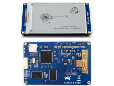 M&oacute;dulo de tela e-paper 4,3 polegadas preto e branco duas cores 800&times;600 com suporte a NandFlash e cart&atilde;o SD para Raspberry Pi 3/Z - Imagem 1