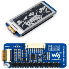 Display E-Paper E-Ink 2,13'' Preto e Branco (2 cores) HAT, Interface SPI, 250&times;122 px, suporta atualiza&ccedil;&atilde;o parcial para Raspberry