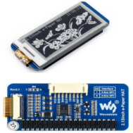 Display E-Paper E-Ink 2,13'' Preto e Branco (2 cores) HAT, Interface SPI, 250&times;122 px, suporta atualiza&ccedil;&atilde;o parcial para Raspberry