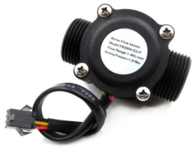 Sensor de Fluxo de &Aacute;gua FS300A G3/4 1-60 L/min 5-24V Preto - Imagem 1