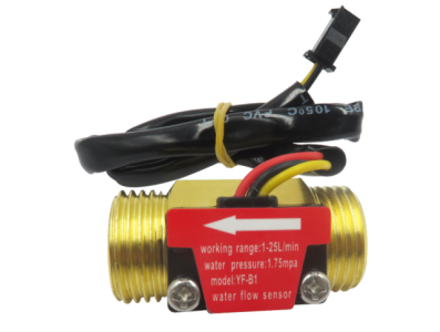Sensor de fluxo de &aacute;gua ZJ-B1 G1/2 1 a 25 L/min 3,5 a 12 V lat&atilde;o para Arduino - Imagem 1