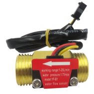 Sensor de fluxo de &aacute;gua ZJ-B1 G1/2 1 a 25 L/min 3,5 a 12 V lat&atilde;o para Arduino