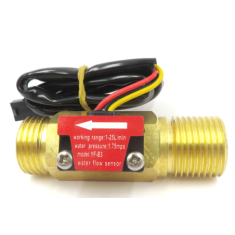 Sensor de fluxo de &aacute;gua ZJ-B3 G1/2 1-25 L/min 3,5-12 V Lat&atilde;o para Arduino