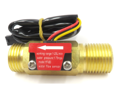 Sensor de fluxo de &aacute;gua ZJ-B3 G1/2 1-25 L/min 3,5-12 V Lat&atilde;o para Arduino - Imagem 1