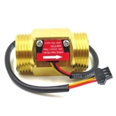 Sensor de Fluxo de &Aacute;gua ZJ-B10 DN25 2 a 50 L/min 3,5 a 24 V Lat&atilde;o