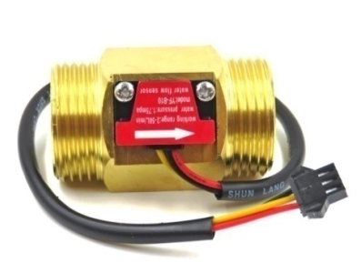 Sensor de Fluxo de &Aacute;gua ZJ-B10 DN25 2 a 50 L/min 3,5 a 24 V Lat&atilde;o - Imagem 1