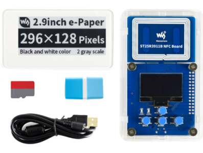 Kit de avalia&ccedil;&atilde;o e-Paper 2,9 polegadas com NFC - Imagem 1