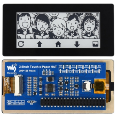 Display e-Paper e E-Ink t&aacute;til 2,9'' HAT