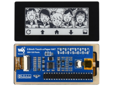 Display e-Paper e E-Ink t&aacute;til 2,9'' HAT - Imagem 1