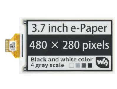 Display e-Paper 3,7 polegadas (E-Ink) - Imagem 1