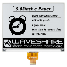 Display e-Paper 5,83 polegadas (E-Ink)