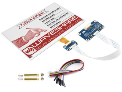 Display E-Paper 7,5 polegadas HAT (B) - Imagem 1