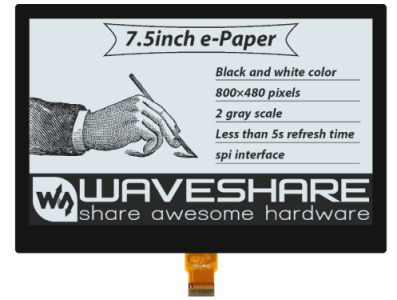 Display e-Paper 7,5 polegadas (G) - Imagem 1