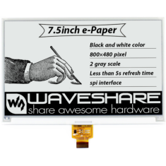 Display e-Paper 7,5 polegadas (E-Ink)