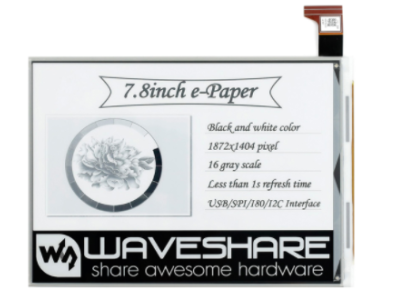 Display e-Paper 7,8 polegadas - Imagem 1