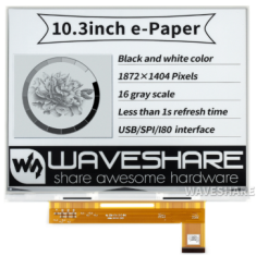 Display e-Paper 10,3 polegadas (E-Ink)