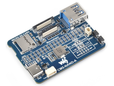 Placa Waveshare CM5-NANO-A para Compute Module 5, compat&iacute;vel com displays OLED - Imagem 1