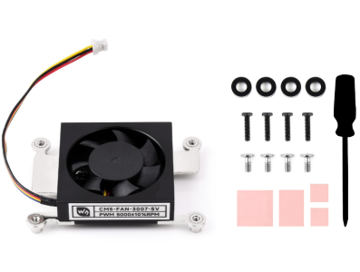 Ventoinha Waveshare CM5-FAN-3007 5V para Raspberry Pi 5 (Display OLED) - Imagem 1