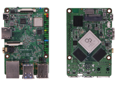 Rock Pi 4B Plus 4GB LPDDR4 com 64GB eMMC - Imagem 1