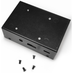 Gabinete met&aacute;lico preto para Rock Pi X 88 x 60 x 30 mm