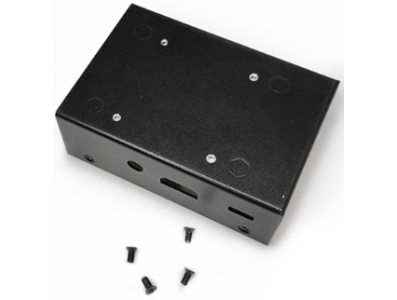 Gabinete met&aacute;lico preto para Rock Pi X 88 x 60 x 30 mm - Imagem 1