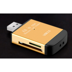 Leitor de Cart&otilde;es Tudo em Um de Alta Velocidade com Case Met&aacute;lico Dourado para Arduino e Compat&iacute;veis